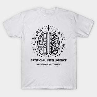 Artificial Intelligence Where Logic Meets Magic T-Shirt